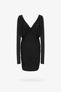 Saint Laurent Women's Cupro Dress Black