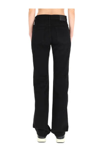 Saint Laurent women’s low waist jeans Nico black straight-leg denim with sleek modern cut and subtle stitching details