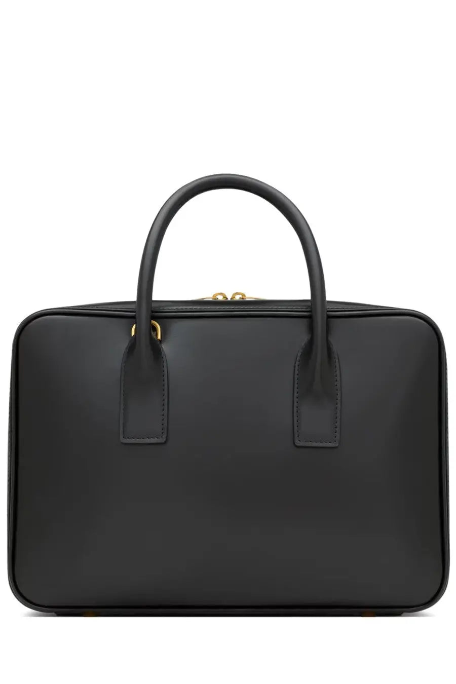 Saint Laurent women’s sac de jour bag black leather briefcase with gold-tone hardware and structured design