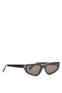 Saint Laurent women’s SL Nova black sunglasses with angular frames and brown gradient lenses for stylish wear