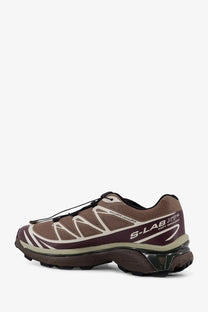 Salomon men’s mesh sneakers brown with rugged textured upper and durable rubber outsole for trail running
