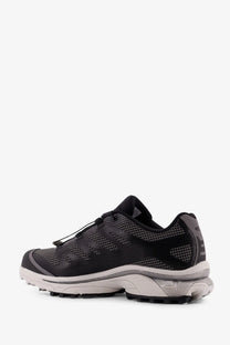 Salomon men’s black and gray x ultra 3 trail running shoe with mesh upper, rubber outsole, and textured midsole