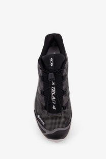Salomon men’s black x ultra 3.4 trail running shoe with mesh upper and Gore-Tex for durable outdoor performance