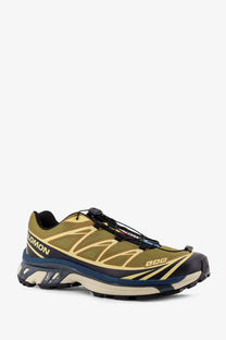 Salomon men’s nylon sneakers blue olive and navy trail running shoe with breathable mesh upper and rugged outsole