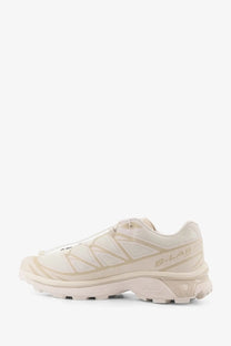 Salomon men’s nylon sneakers white with cream-colored s lab 5 mesh synthetic upper textured midsole and rugged outsole