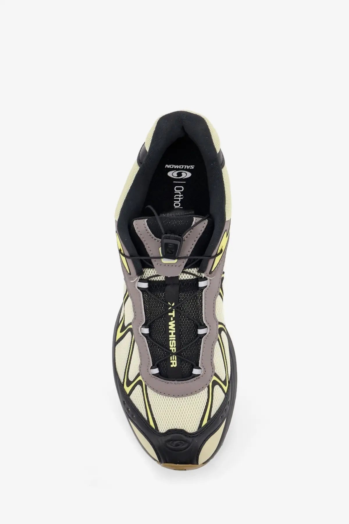 Salomon men’s xt whispext mesh sneakers in black lime green and gray with mesh upper and synthetic overlays for trail running