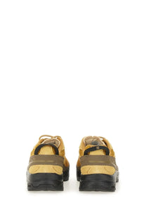 Salomon unisex alp sneaker beige tan and brown suede sneakers with black rubber soles and laces