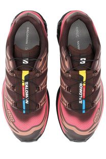 Salomon unisex skyline sneaker brown and pink xa pro 3d trail running shoes with mesh upper and black laces