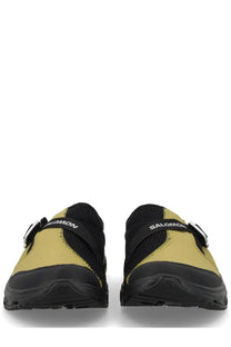 Salomon unisex slide Nomad green sandals with black and olive mesh uppers and adjustable strap closures
