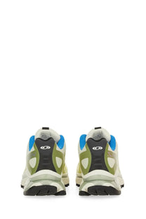 Salomon unisex multicolor sneaker featuring white olive green and blue colors with a chunky sole design
