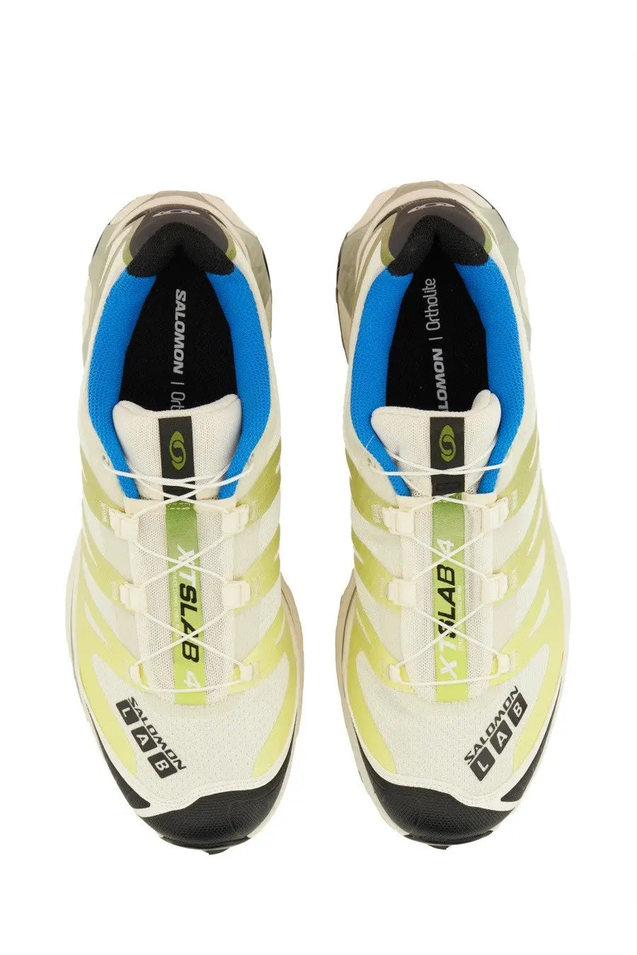 Salomon unisex sneaker multicolor trail running shoes in lime green white with bold blue accents for outdoor use