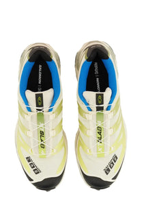 Salomon unisex sneaker multicolor trail running shoes in lime green white with bold blue accents for outdoor use