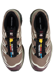 Salomon unisex sneaker xt brown featuring brown and maroon xa pro 5 running shoes with white accents and black laces