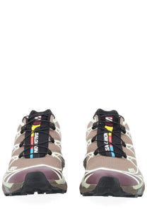 Salomon unisex sneaker XT brown trail running shoes in beige black and maroon with colorful laces for outdoor use