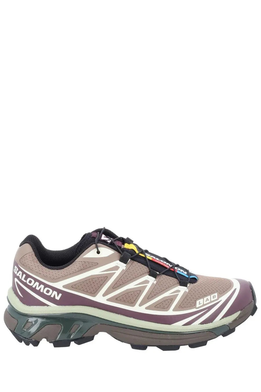 Salomon unisex sneaker xt brown featuring xa pro 3d trail running shoe in taupe and burgundy with breathable mesh upper