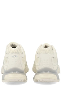 Cream-colored salomon unisex sneaker xt whisper void white with mesh and synthetic leather upper and chunky translucent sole