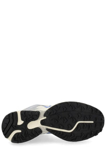 Black and white rubber outsole with distinctive tread and sleek midfoot design on salomon unisex xt whisper sneaker grey