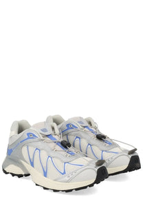 Salomon unisex XT Whisper sneaker grey with light gray and blue mesh upper and black rubber outsole for trail running
