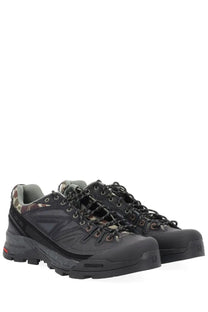 Black salomon x carhartt wip unisex hiking shoes with camouflage accents rugged tread and durable synthetic upper