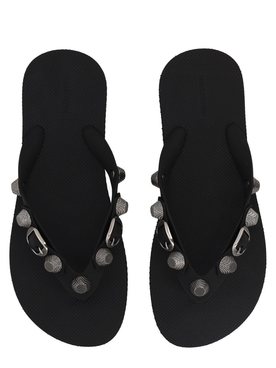 Balenciaga Women's Sandalo Infradito Cagole Black