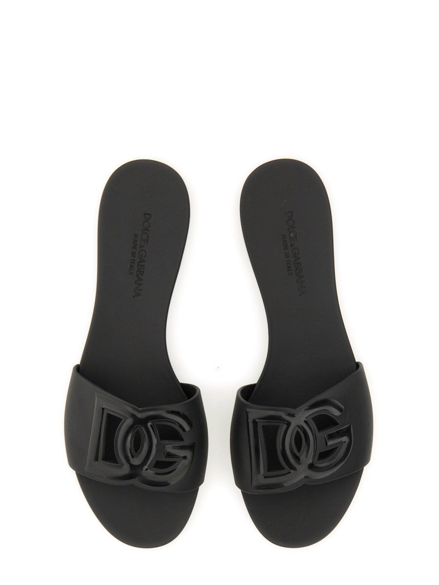 Dolce &amp; Gabbana Women's Sandalo Slide Beachwear Black