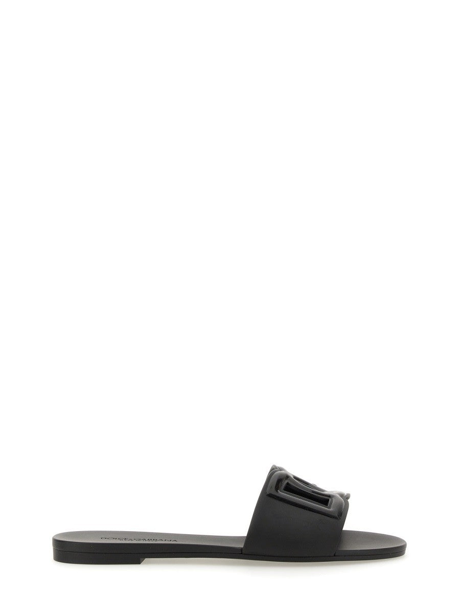 Dolce &amp; Gabbana Women's Sandalo Slide Beachwear Black