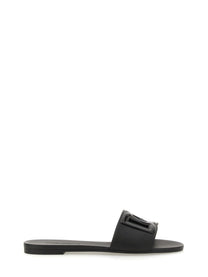 Dolce &amp; Gabbana Women's Sandalo Slide Beachwear Black