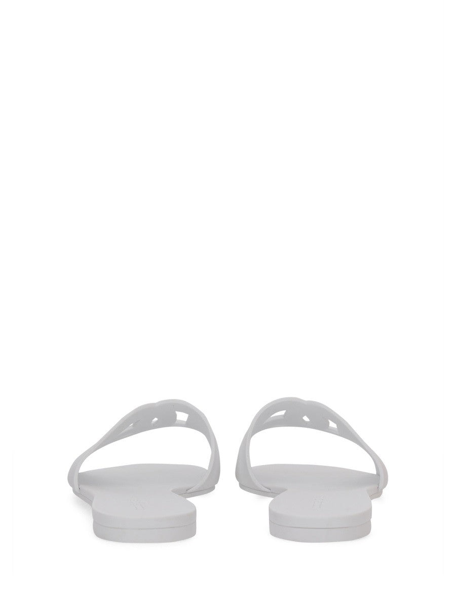 Dolce &amp; Gabbana Women's Sandalo Slide Beachwear White