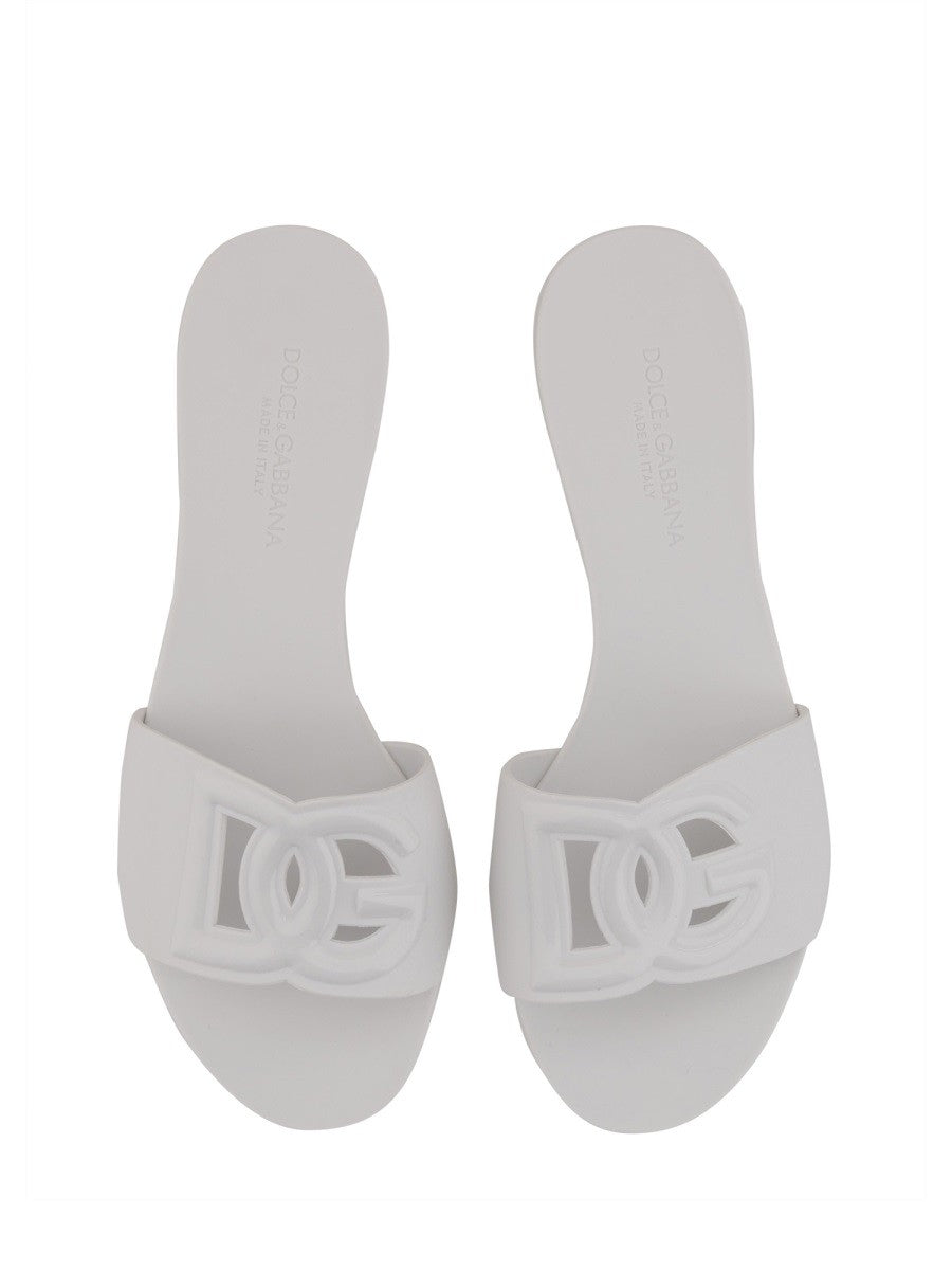 Dolce &amp; Gabbana Women's Sandalo Slide Beachwear White