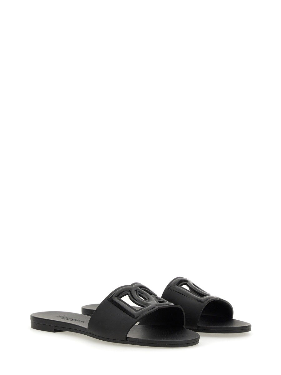 Dolce &amp; Gabbana Women's Sandalo Slide Beachwear Black