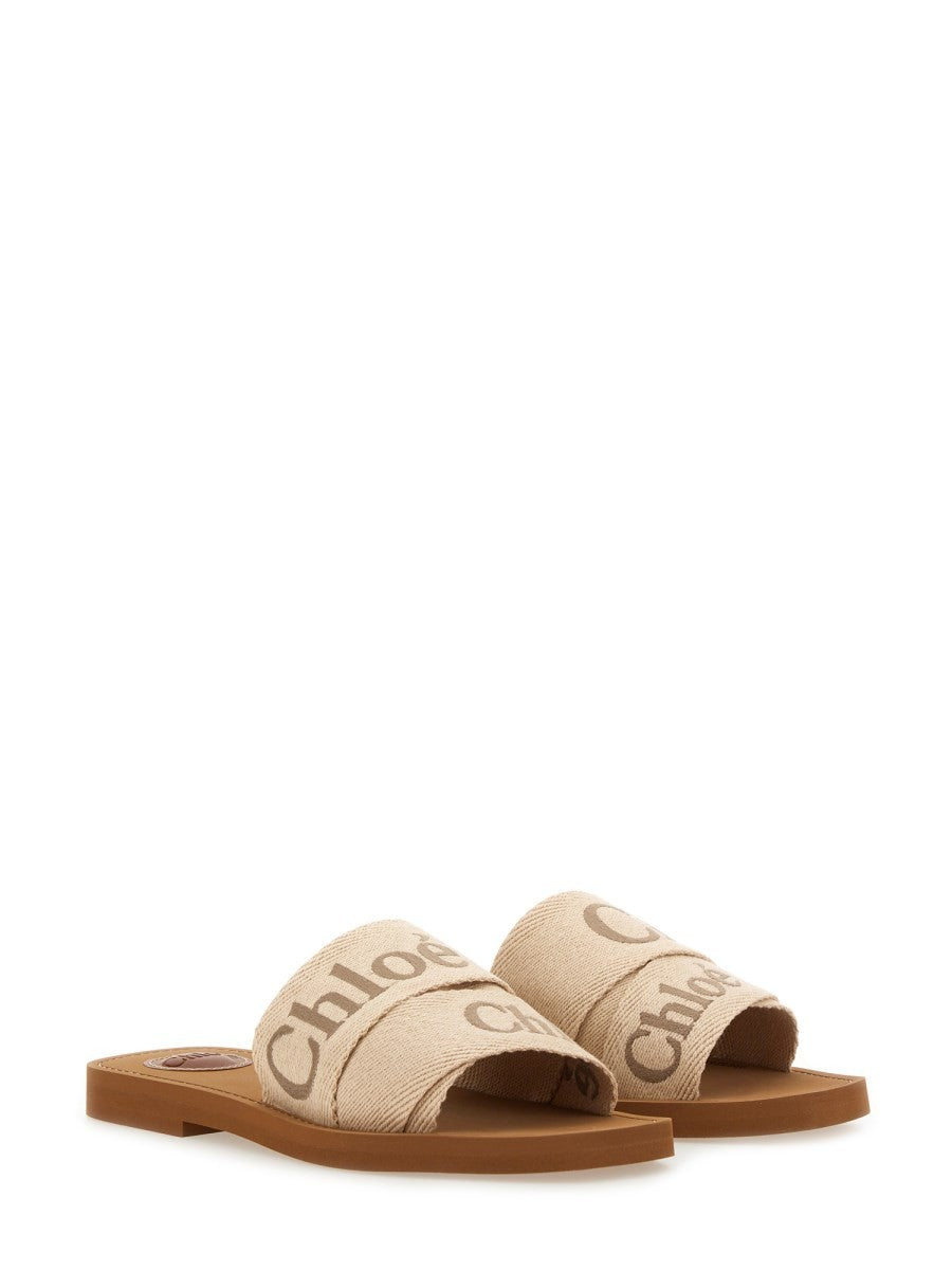Chloé Women's Sandalo Slide Woody Beige
