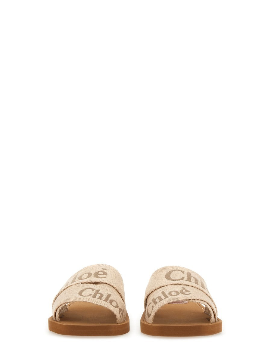 Chloé Women's Sandalo Slide Woody Beige