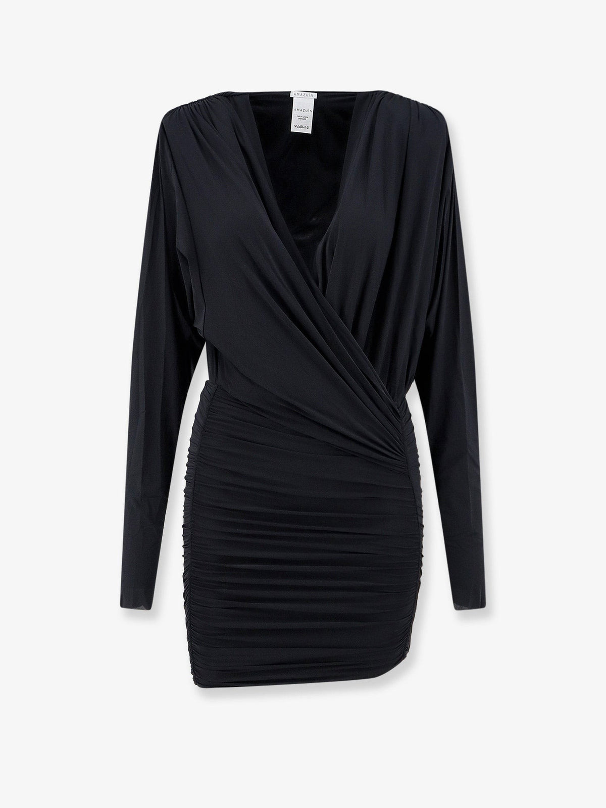 Amazuìn Women's Sandy Stretch Jersey Mini Dress Black