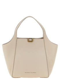 Brunello Cucinelli Sartorial Bucket Small Handbag Beige