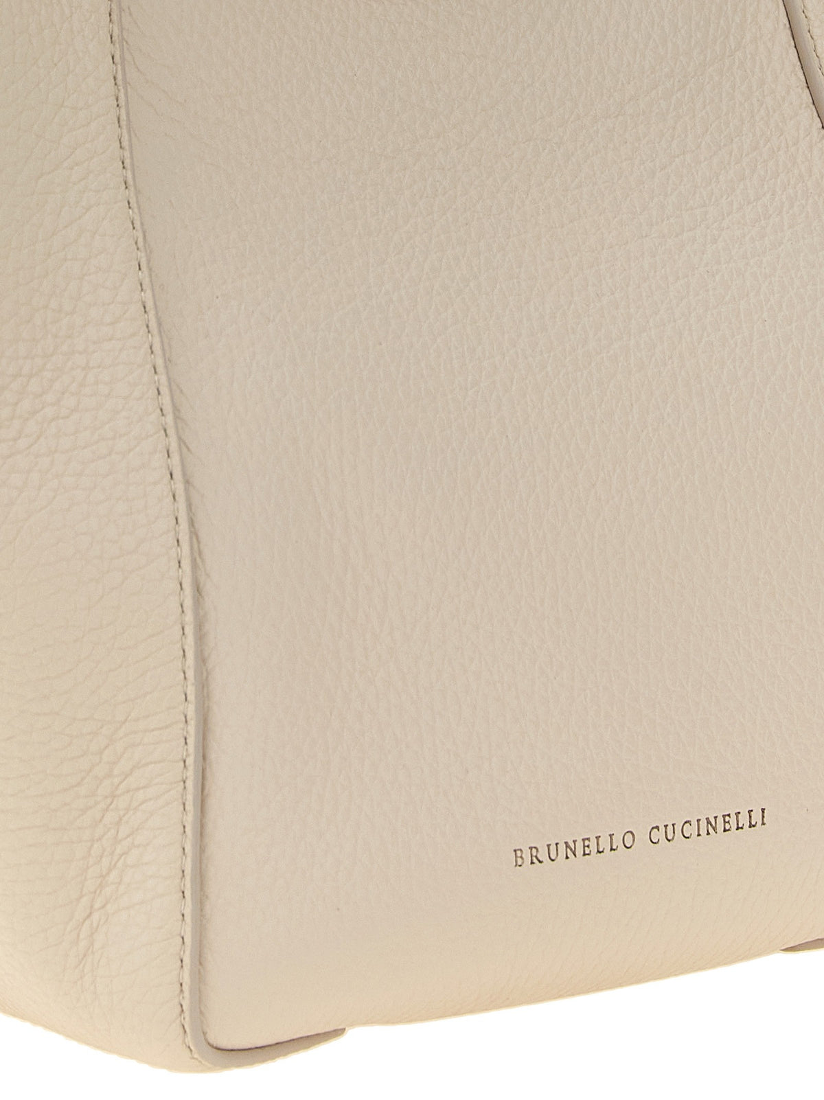 Brunello Cucinelli Sartorial Bucket Small Handbag Beige