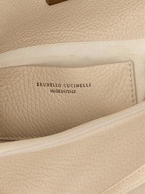 Brunello Cucinelli Sartorial Bucket Small Handbag Beige