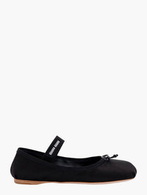 Miu Miu Women's Satin Ballet Flats Black