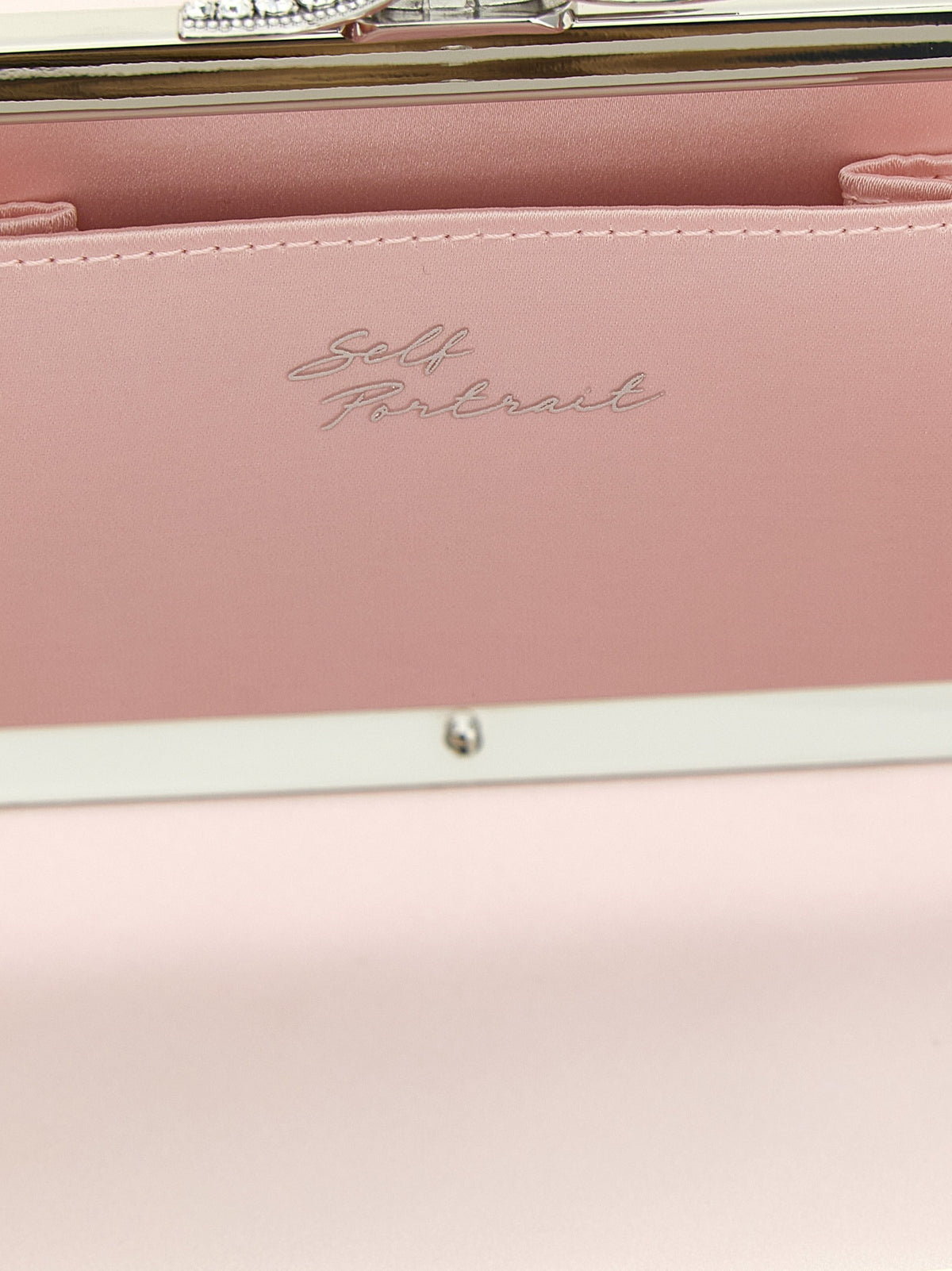 self-portrait Satin Clutch Blue