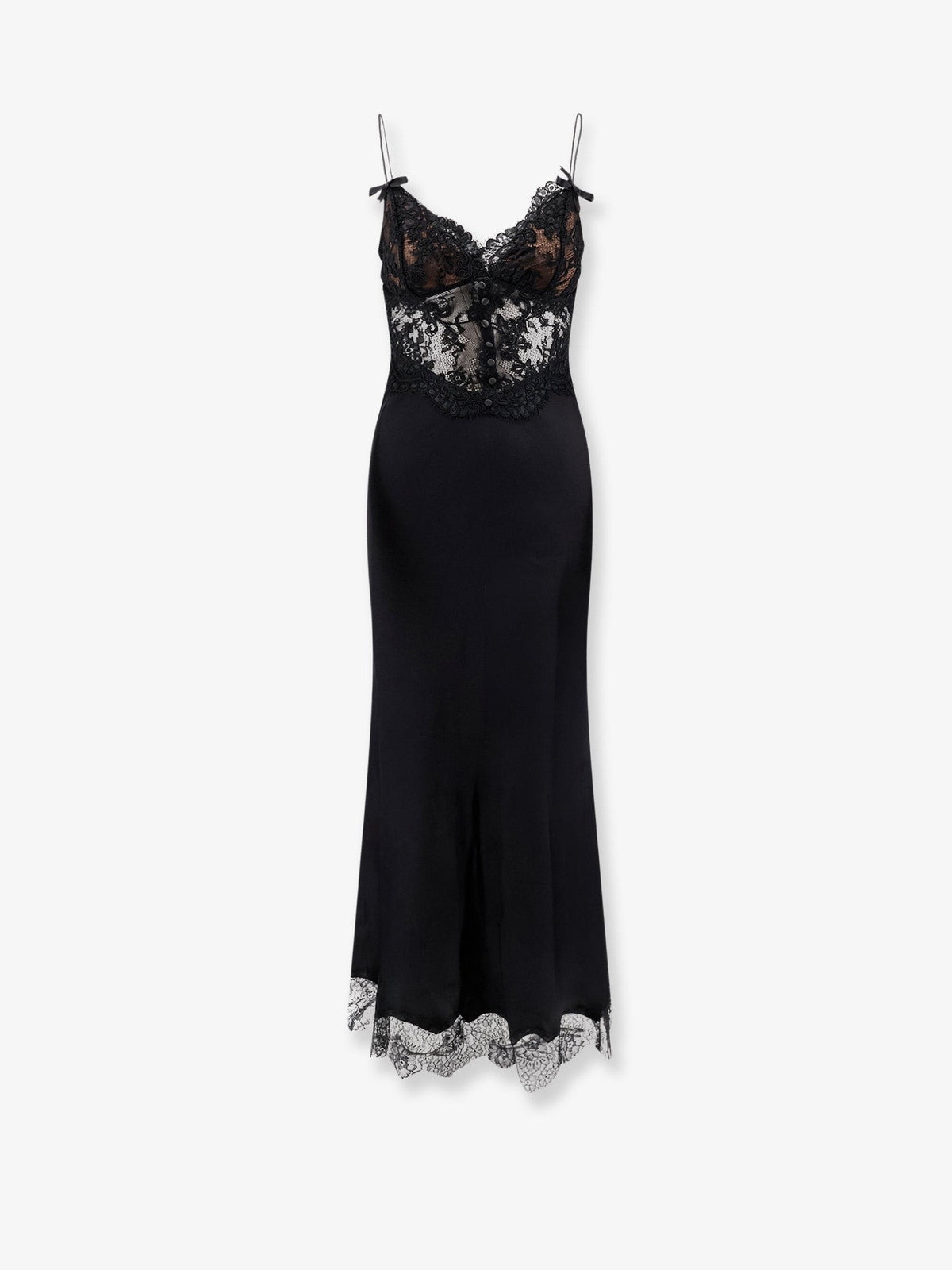 self-portrait Women's Satin Dress Black