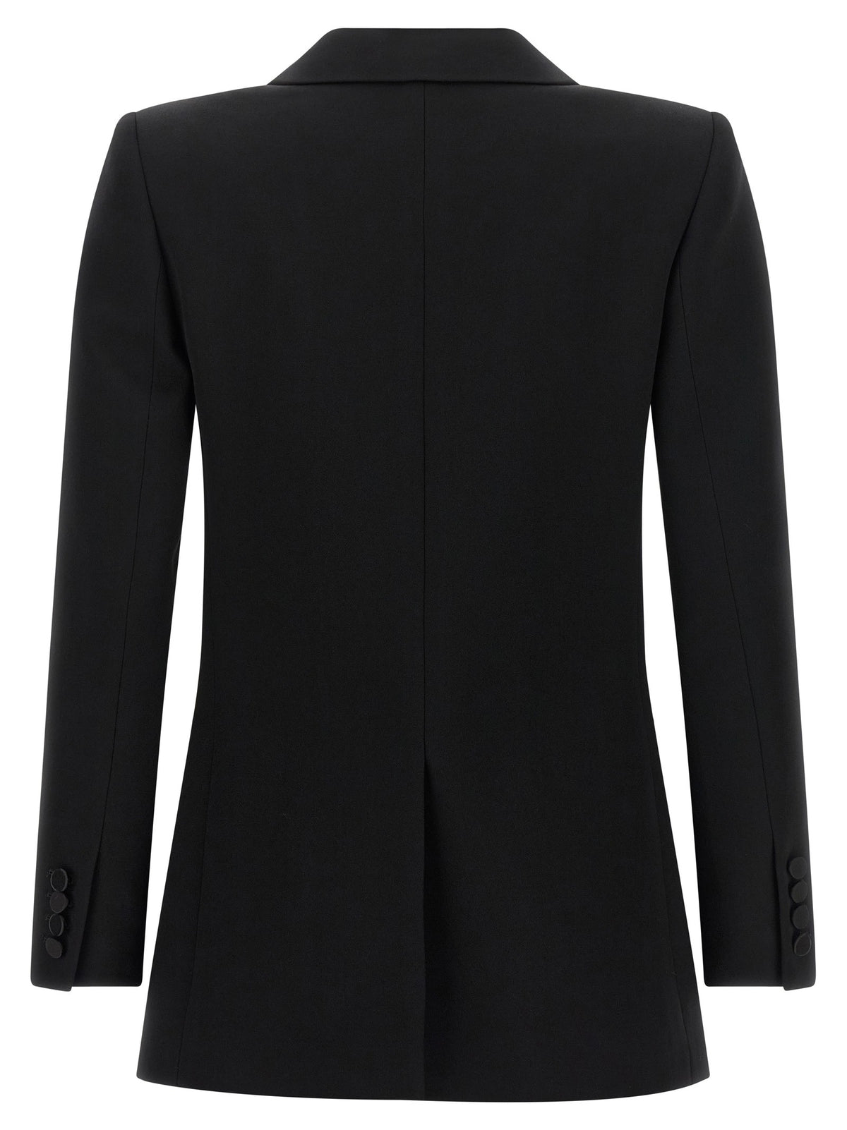 Saint Laurent Satin Lapel Blazer Black