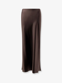 Brunello Cucinelli Women's Satin Long Skirt Brown