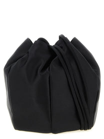 PRADA Satin Mini Bucket Bag Black