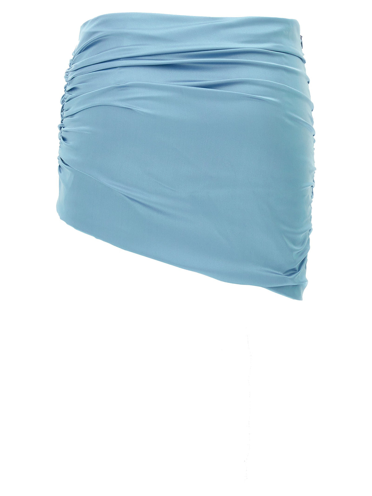 Alessandra Rich Satin Mini Skirt Blue