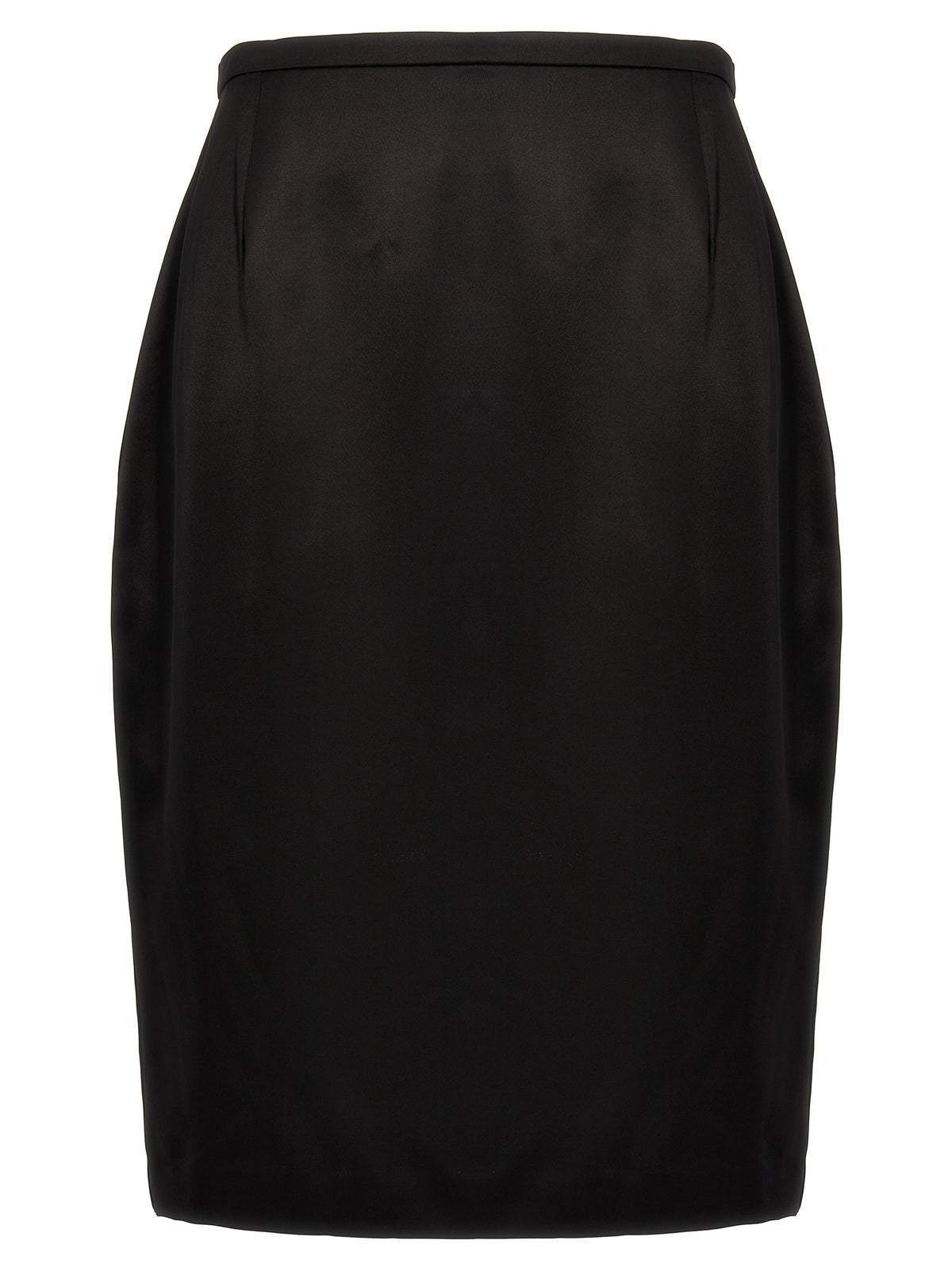 Saint Laurent Satin Skirt Black