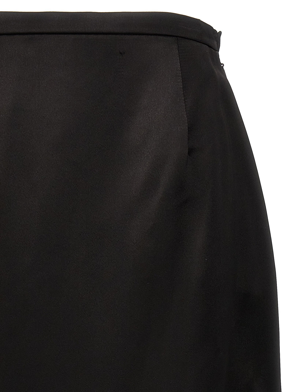 Saint Laurent Satin Skirt Black