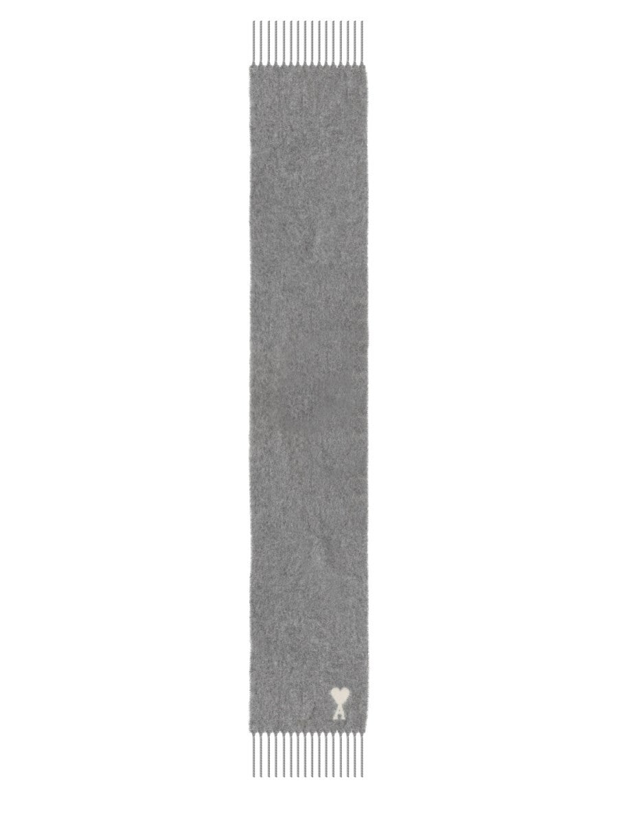 Ami Paris Unisex Scarf Grey