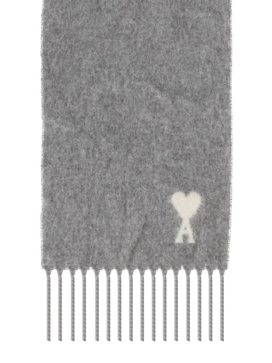 Ami Paris Unisex Scarf Grey, view 2