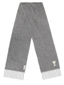 Ami Paris Unisex Scarf Grey, view 3