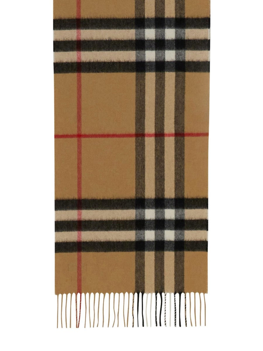 Burberry Women's Sciarpa in Cashmere Check Beige