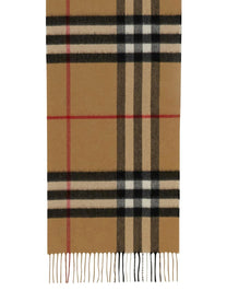 Burberry Women's Sciarpa in Cashmere Check Beige